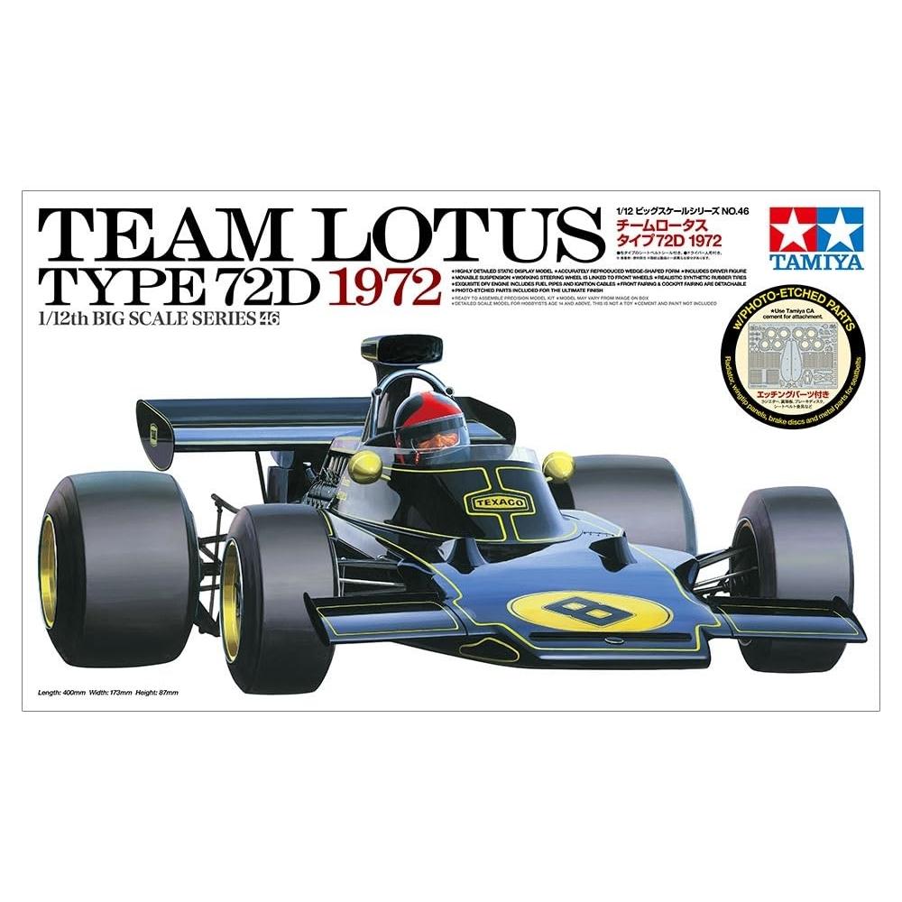 Tamiya 112 Big Scale Series No.46 Team Lotus Type 72D 1972 plastmodell 12046