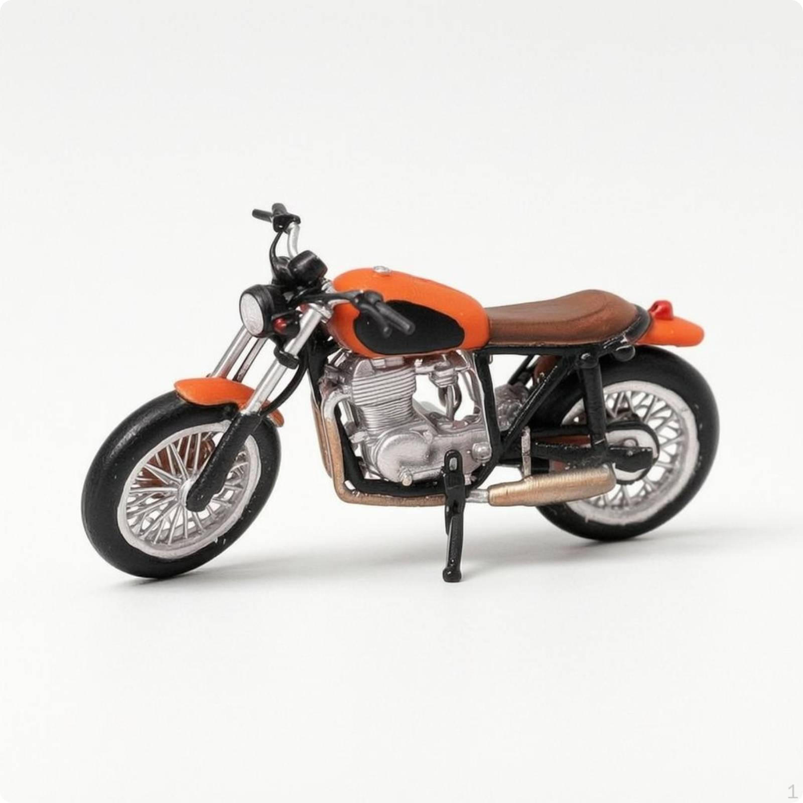 1:64 Motorcycle Model Detailed Vintage Miniature Spoked Wheels for Diorama, Toy Scene Red