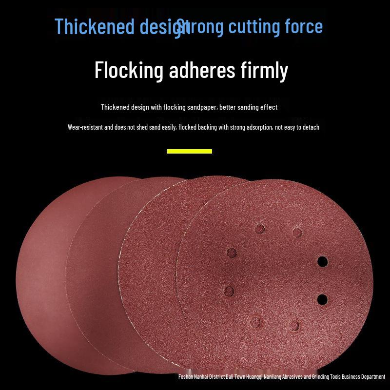 Self-Adhesive Flocked Sandpaper Disc for Wall Polishing and Grinding
