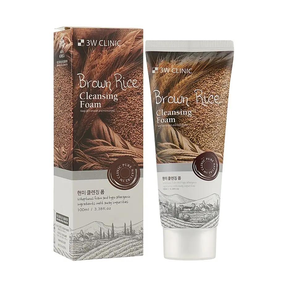 Пенка для умывания с коричневым рисом Intense Brown Rice 3W Clinic 100 мл