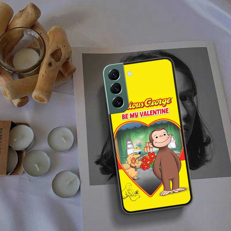 Curious G-Georgeser-m-Monkeis Phone Case For Samsung Galaxy S22 S25 Ultra S21 S10 Plus S26 Edge S20 S23 S24 FE Cover Silicon