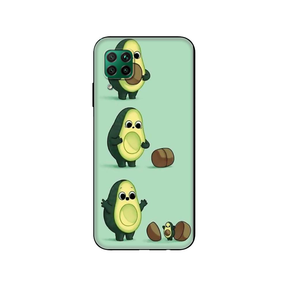 Black Tpu Case For Huawei P30 Lite P30 Pro P40 Case For Huawei P40 LITE E P Smart 2020 Case Cover Green Avocado