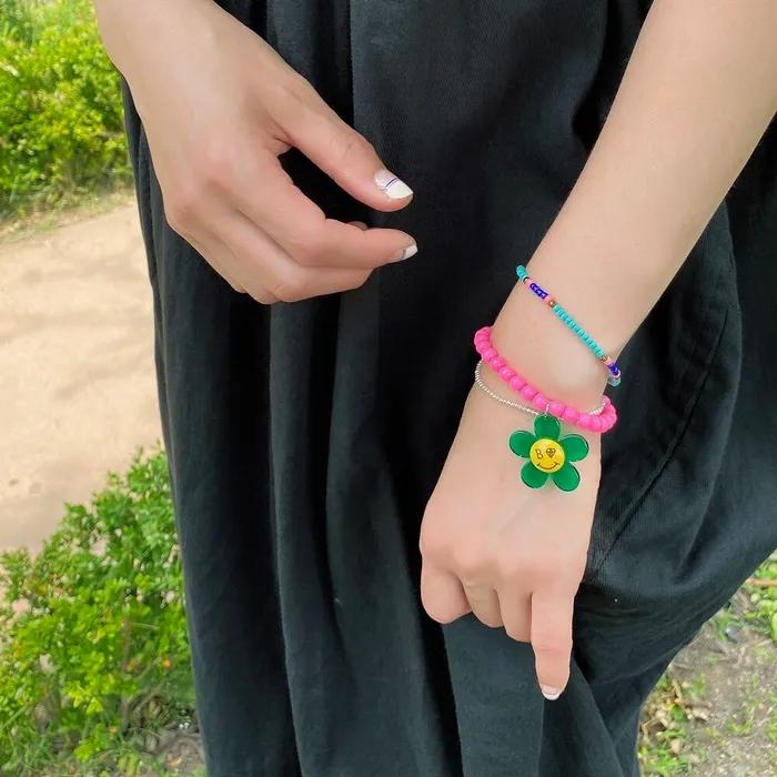Vivid Color Combo Beads Bracelet Layered Seed Beads Bracelet 5 Colors