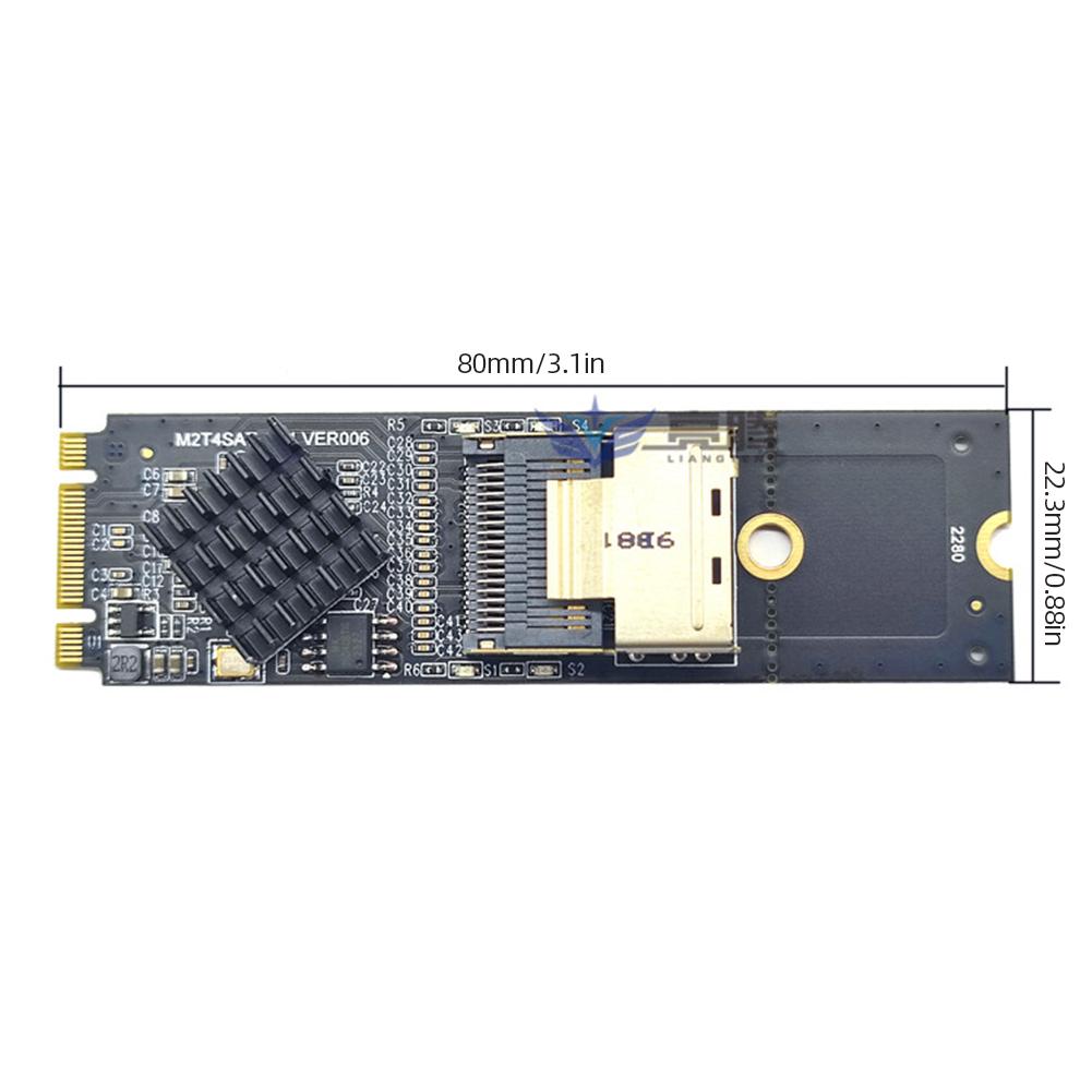 M.2 NVME To Mini SAS SFF-8087 Expansion Card Support 4 Port SFF8087 To M2 NVME Adapter SATA3.0 6Gbps Hard Disk Adapter Card