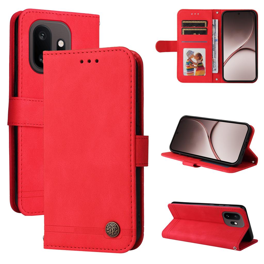 Wallet Case for 15T - Leather/PU, Red, With Lanyard