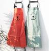 Cartoon Bear Kids Adult Aprons Woman Kitchen Apron BBQ Bib Baking Parent Child Painting Interest Class Apron Home Cleaning Tools
