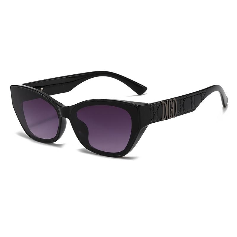 New European and American cat eye D home small diamond fashion sunglasses women's personalized simple sunglasses glasses