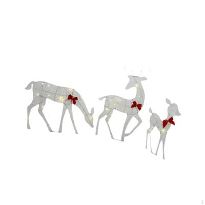3 Piece Christmas Reindeer Family Set, Lighted Decoration Outdoor, Deer Decor