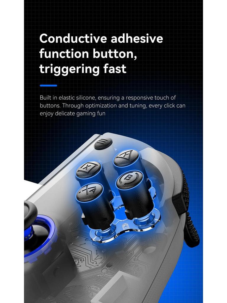 D11/D11S Wireless Stretchable Game Controller with Hall Triggers & Macro Buttons for Switch/Android/iOS/PC
