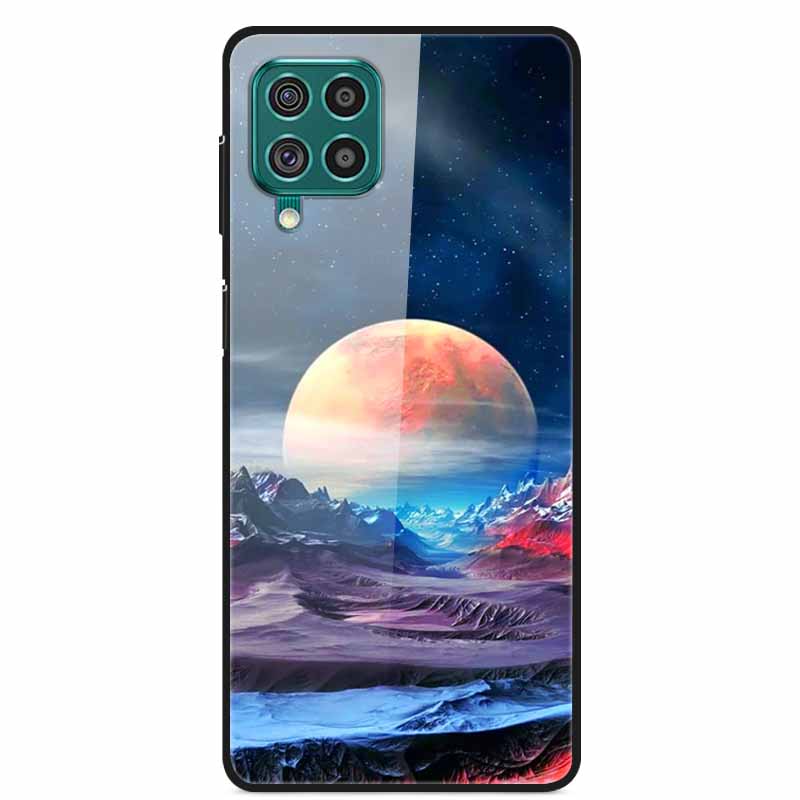For Samsung M32 Case Tempered Glass Hard Back Cover Case For Samsung Galaxy A12 A22 M32 Phone Case Cover M 32 A 22 Funda Coque