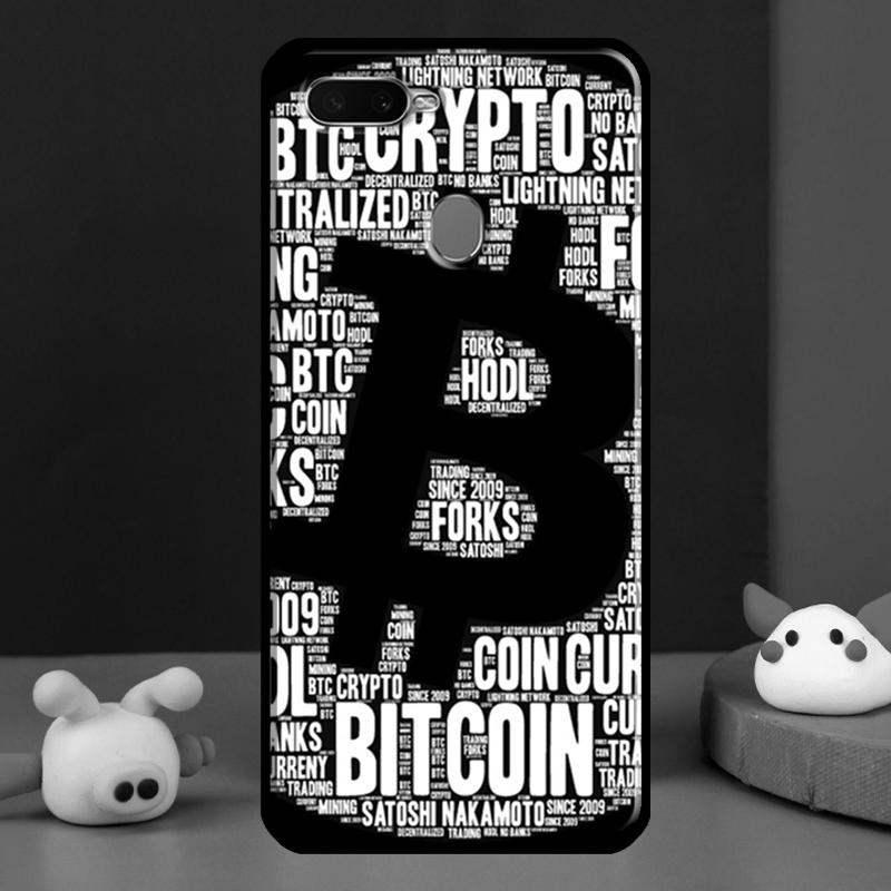 Bitcoin BTC Case For Oppo A98 A78 A58 A15 A16 A17 A5 A9 A91 A52 A72 A76 A96 A74 A94 A54 S A57 A77 Cover