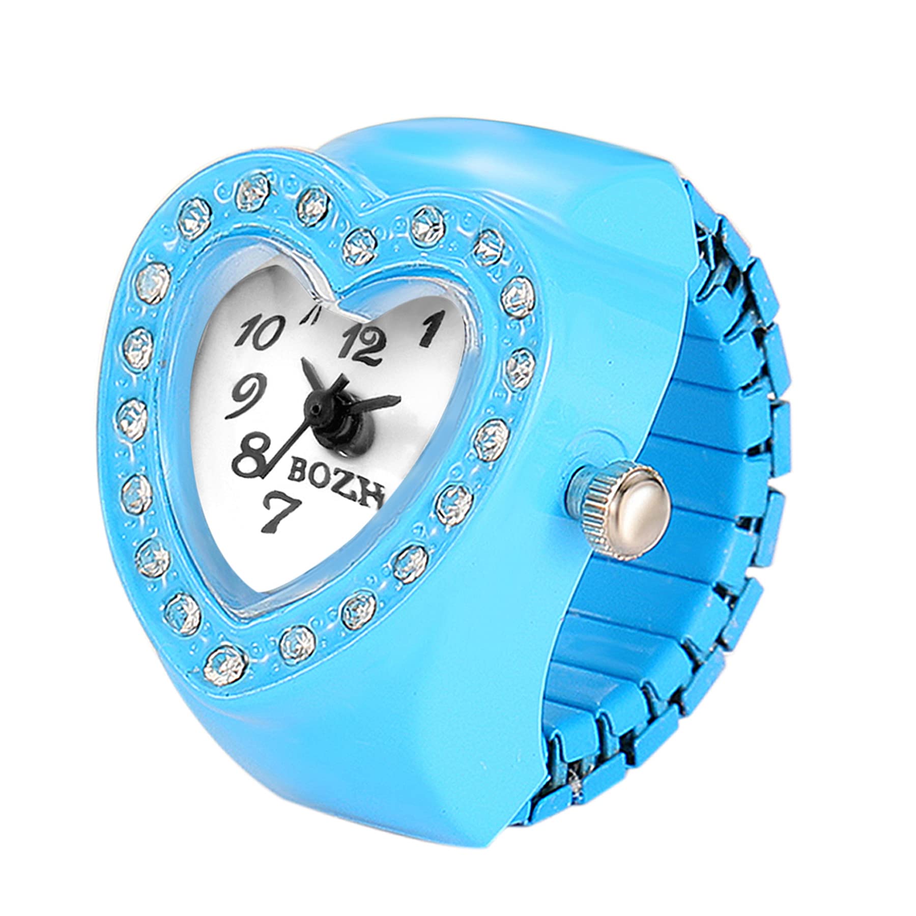 

JEWELRYWE Ring Watch, Business, Fashion, Waterproof, Flip-Up Cover, Numeric Dial, Sports, Quartz, Stainless Steel