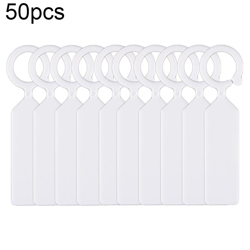Plastic Hanging Plant Tags Nursery Garden Labels 50 Pcs Pot Marker Ring Buckle