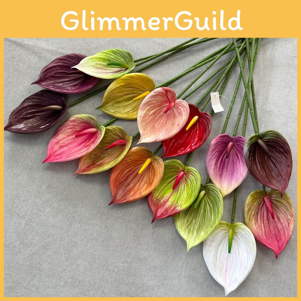 Anthurium Simulated Plants Wedding Hotel Restaurant Decoration Ornament Desktop