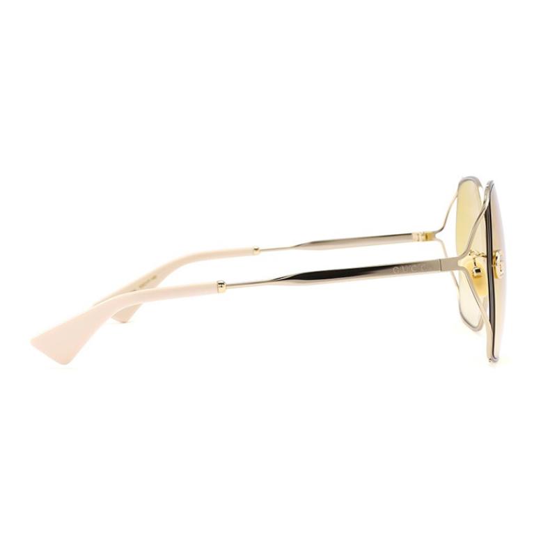 Gucci Herringbone Series Polygonal Cutout Large Frame Street Photography Sunglasses Irregular Sunglasses Sunglasses Women's Model