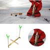 1pc 360° Adjustable Folding Multi-functional Ice Fishing Rod Rack Aluminum Alloy Winter Ice Pole Holder For Most Spinning Reels
