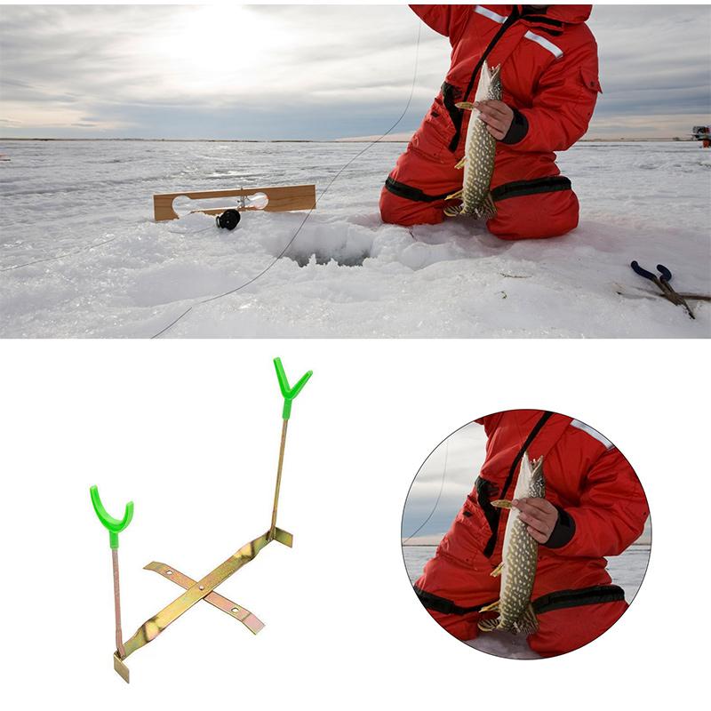 1pc 360° Adjustable Folding Multi-functional Ice Fishing Rod Rack Aluminum Alloy Winter Ice Pole Holder For Most Spinning Reels