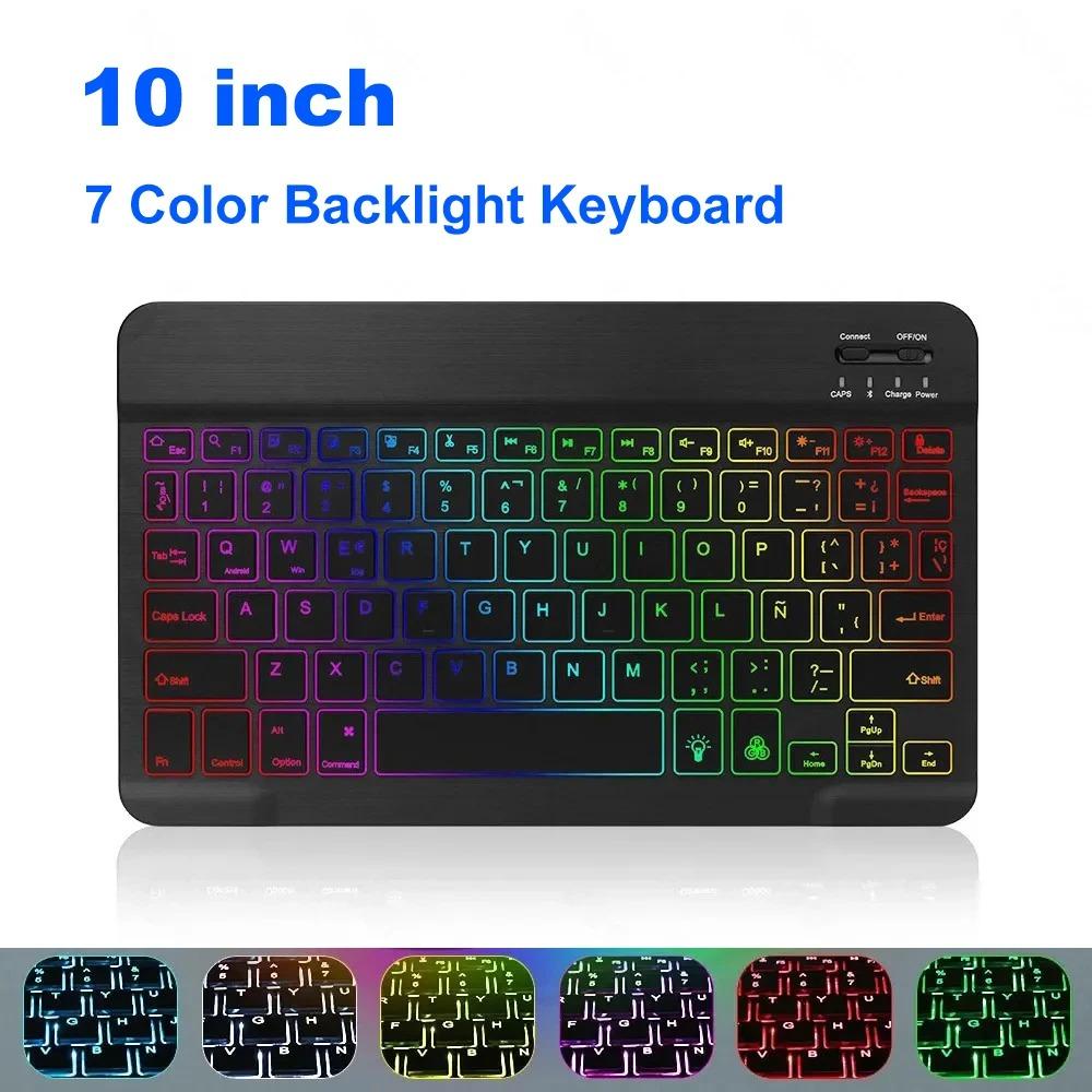 RGB Backlit Bluetooth Keyboard Mini Keyboard Gaming Keyboard Rechargeable Keyboard Portable Keyboard For IOS Android Windows