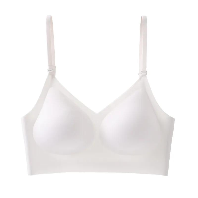 Sømløst undertøy for kvinner Sexy Justerbare Avtakbare skulderstropper BH Sommer Ryggløse Usynlige Overdeler Bralette Komfortundertøy