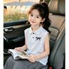 Trendy Pure Cotton Sleeveless Polo Shirt for Girls 6-15
