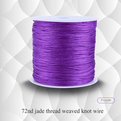 Corda di Nylon per Nodo Cinese 100M x 0,8mm Coda di Topo Macramè Shamballa Filo Viola