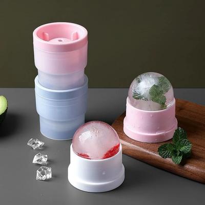 3Pcs Large Silicone Sphere Ice Mold Easy-Release for Whiskey, Cocktails, Juice, and Parties Food Grade Ice Mold Round Ball