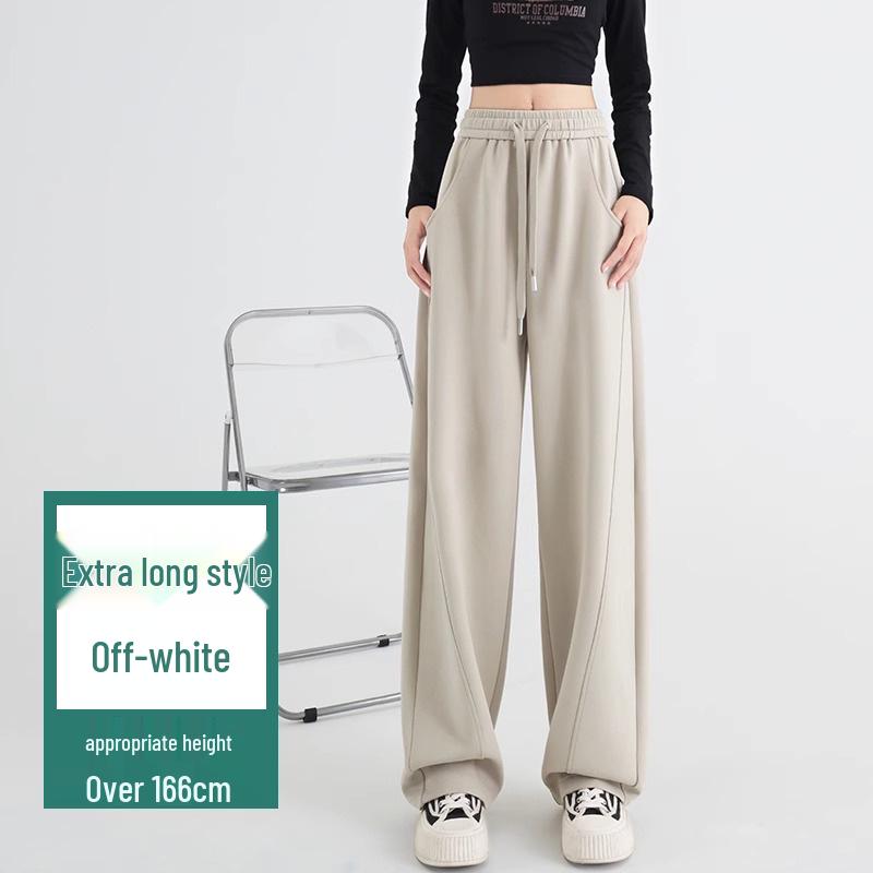 Banana Wide-Leg Women's Fleece-Lined Sweatpants - Autumn Winter 2025 Collection: Thick, Warm, Straight-Leg Pants.
