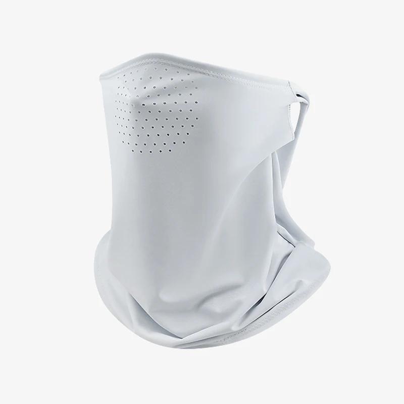 

1/2pcs Ice Silk Face Cover UV Protection Breathable Cycling Neck Wrap Cover Anti-UV Unisex Fishing Sunscreen Face Mask Scarf світло-сірого кольору