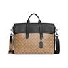 Sullivan 39 Flap Large Capacity Classic Monogram Coated Canvas Pebble Leather Tote Crossbody Briefcase Men Bags Brown Black C9873-QBT4U