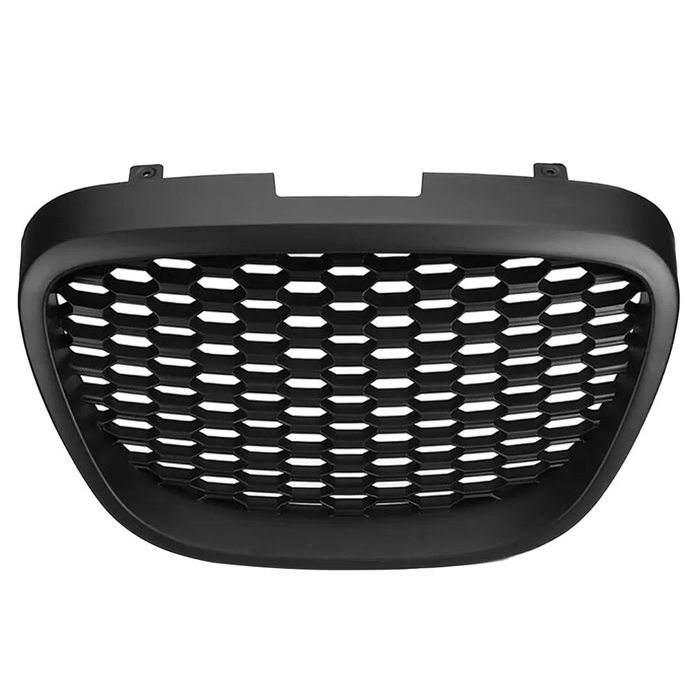 Black Mesh Debadged Grill Grille Mesh Badgeless Sport Racing Grill Compatible with Seat Leon MK2 1P 2006-2009