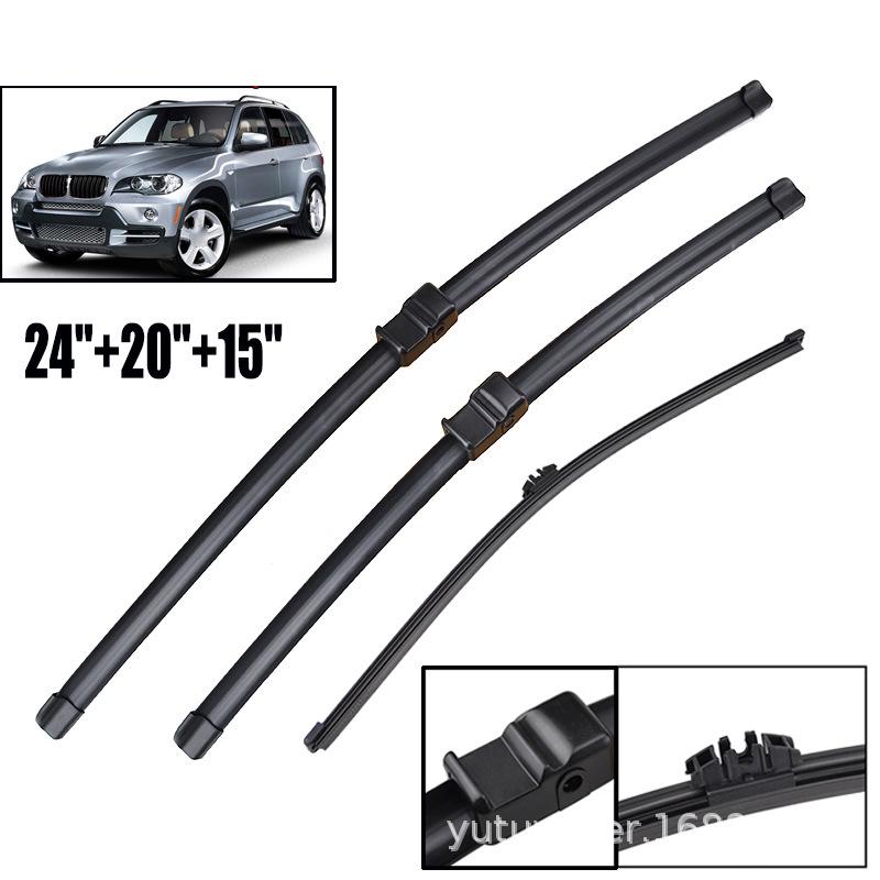 BMW X5 E70 2006-2011 Front & Rear Boneless Wiper Blades Set