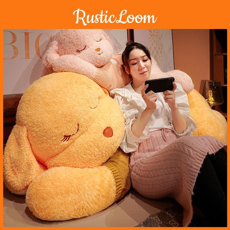 Sweater Lying Dog Plush Toy Cartoon Stuffed Animal Doll Back Decoration Cushion