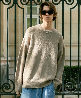 MINIMALPROJECT Boucle Round Knit Mnt104 [Beige]