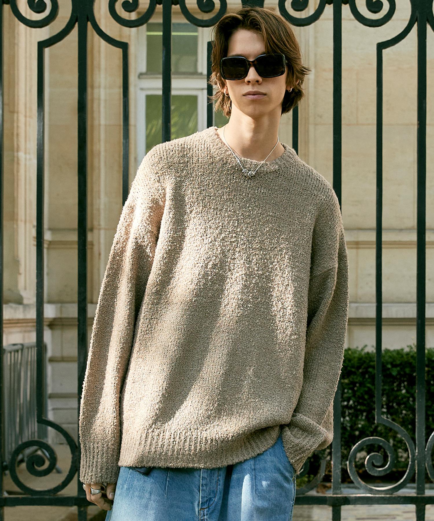 Minimal Project Boucle Round Knit Mnt104 [Beige] Beige/S