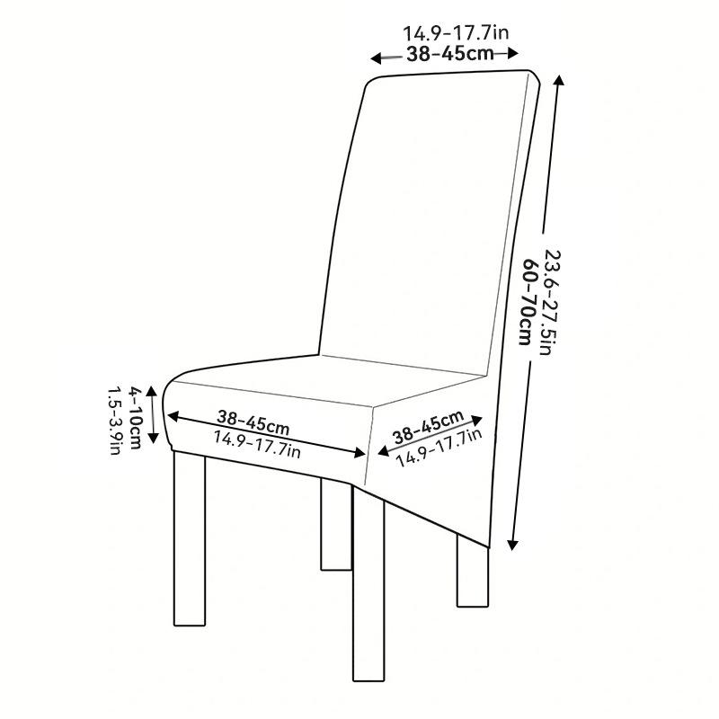 Leather Chair Cover Waterproof, Oil-proof and Non-slip Chair Cover Home Solid Color Thickened Dining Chair Cover