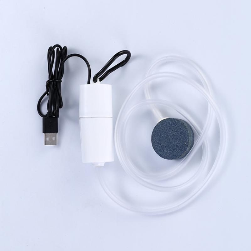 Mini-Aquarium-Luftpumpe-Kit mit Luftstein, USB-betrieben, leise, hocheffizient, Sauerstoffpumpe für Fischtank, Aquarium