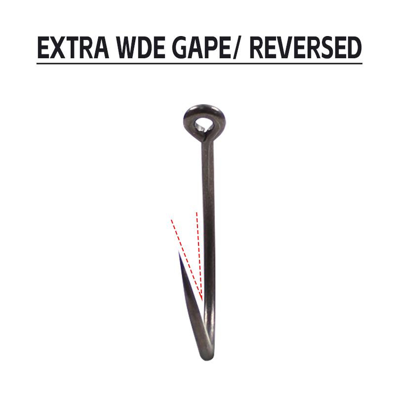 10pcs Carp Fishing Krank Hook EXTRA Extra Wide Gape Reversed Alloy Steel Mirco Barded/Barbless PTFE Coating Size 1 2 4 6