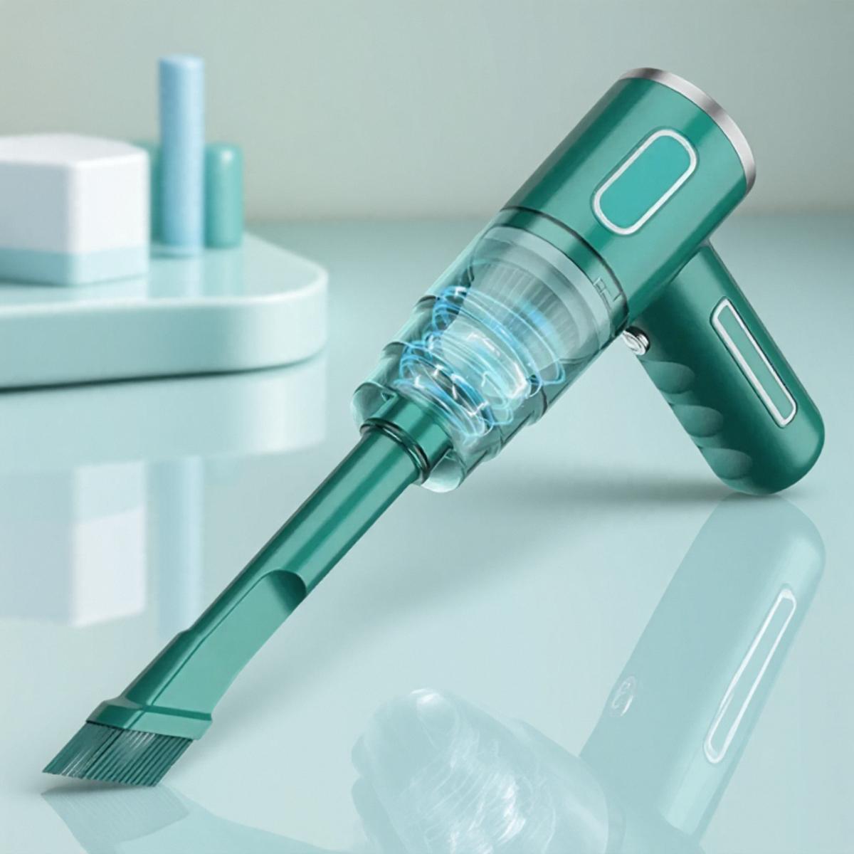 

Cordless Car Vacuum Cleaner 5500Pa Powerful Suction Handheld Cleaning Robot Auto Vacuums for Car Home Bedroom зелёный