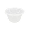 Kangjiejiaxin 1000ml Round Disposable Food Containers with Lids, 300 Pack