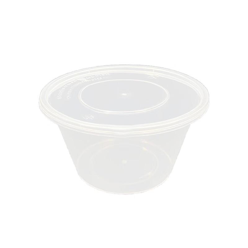 Kangjiejiaxin 1000ml Round Disposable Food Containers with Lids, 300 Pack