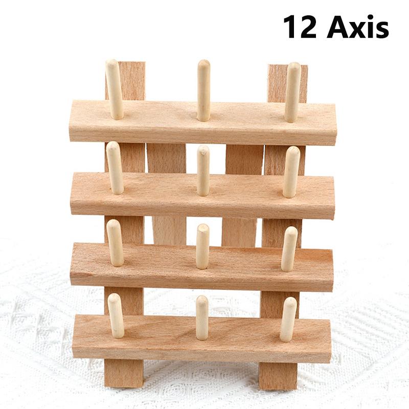 

12/20/30/60-осевая деревянная стойка для швейных ниток, инструмент для хранения швейных принадлежностей, стойка для вышивальных ниток, стойка для хранения ручного шитья, сделай сам