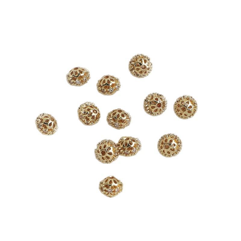 14K Gold-Filled Zirconia Color-Preserving Figure 8 Beads for DIY Jewelry Projects