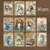 30 pcs Vintage aesthetic Underwater world theme material paper Decorative Diary Album Background paper Junk Journal Supplies