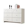 Kommode mit 6 Schubladen – Weiße Kommode mit Tür und Schubladen für Wohnzimmer und Schlafzimmer, Maße: H82/B120/T40 cm