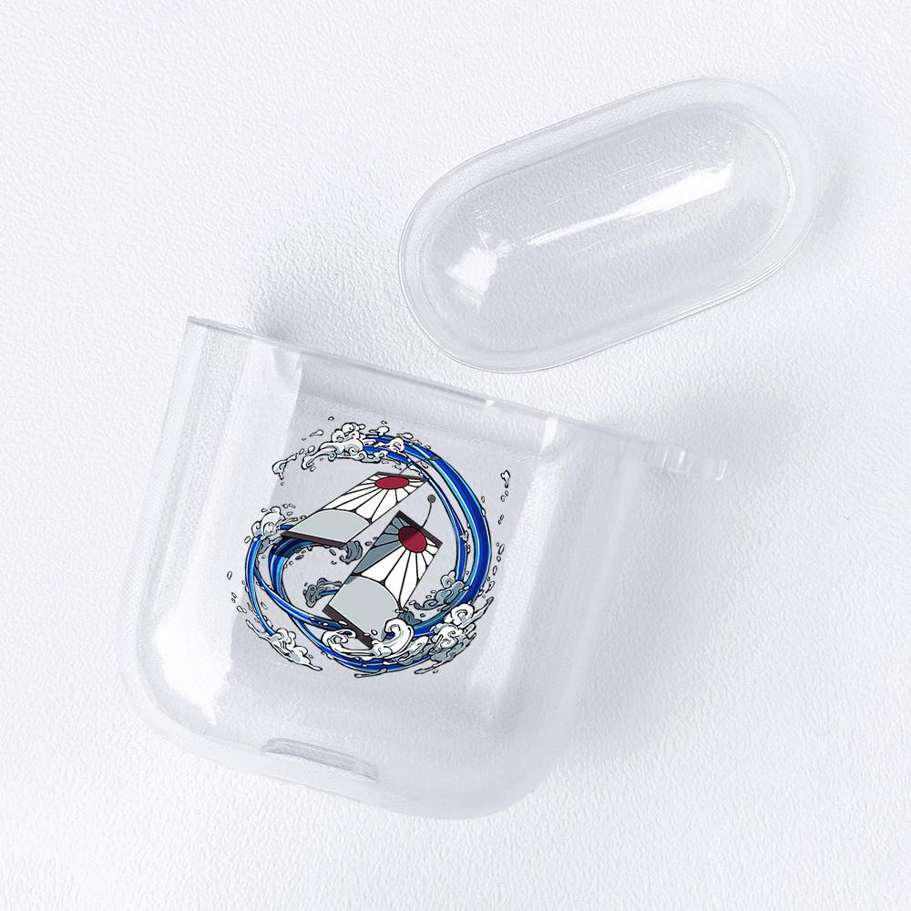 Demon Slayer Nezuko Zenitsu Tanjirou Transparent Airpods-veske for Funda Airpods 2/1-deksel Kimetsu No Yaiba Soft TPU-veske Coque