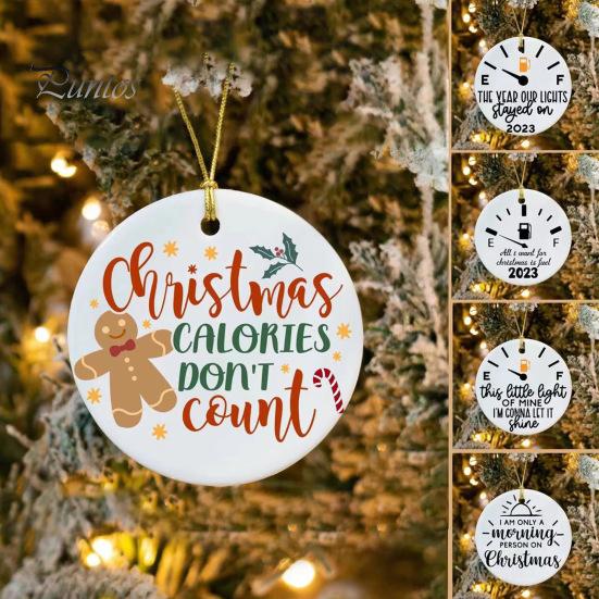 

Веселая рождественская елка, украшение с ремешком, часы, дизайн с буквенным принтом, акриловая круглая подвесная вывеска, рождественская елка, камин, домашний декор