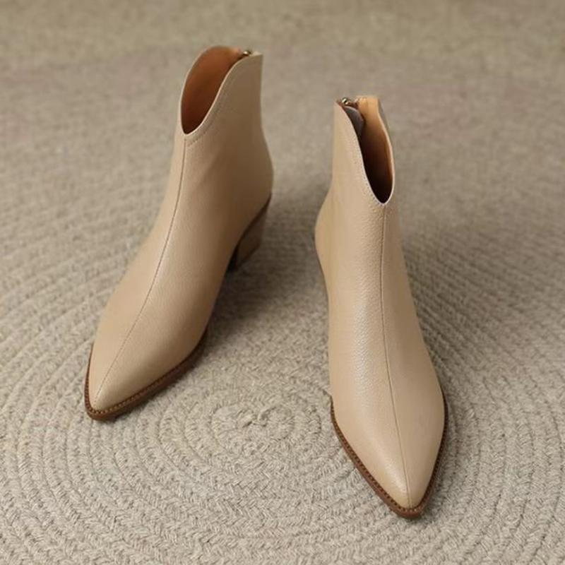 

Мода Comemore Новые женские ботильоны Повседневная ПУ женская обувь Весенне-осенние ботинки Сексуальные остроносые ботинки на толстом каблуке Молния Короткие ботильоны 35 абрикосовый