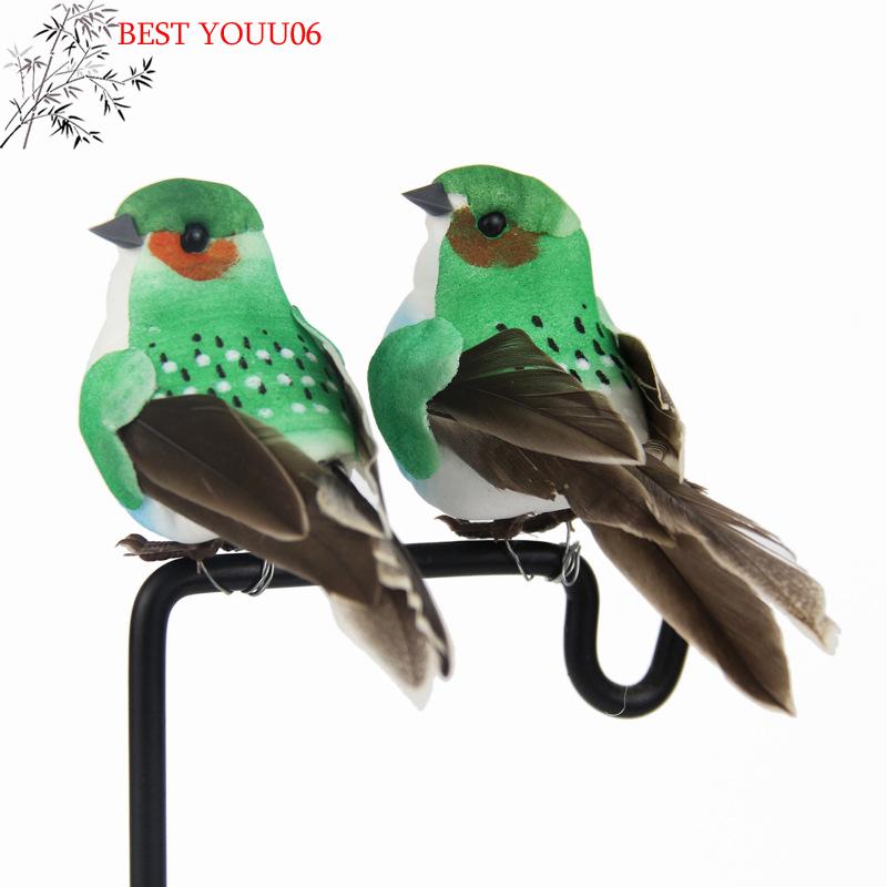 (YOUU06)1 piece of realistic feathered bird, colorful foam bird, for garden and landscape decoration, craftwork.