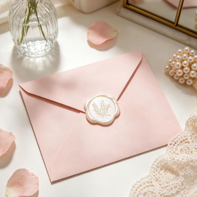 Wax Seal Labels with Adhesive Backing 60-Piece Raised Leaf Relief Stickers for Invitations, Envelopes, and Gift Packaging