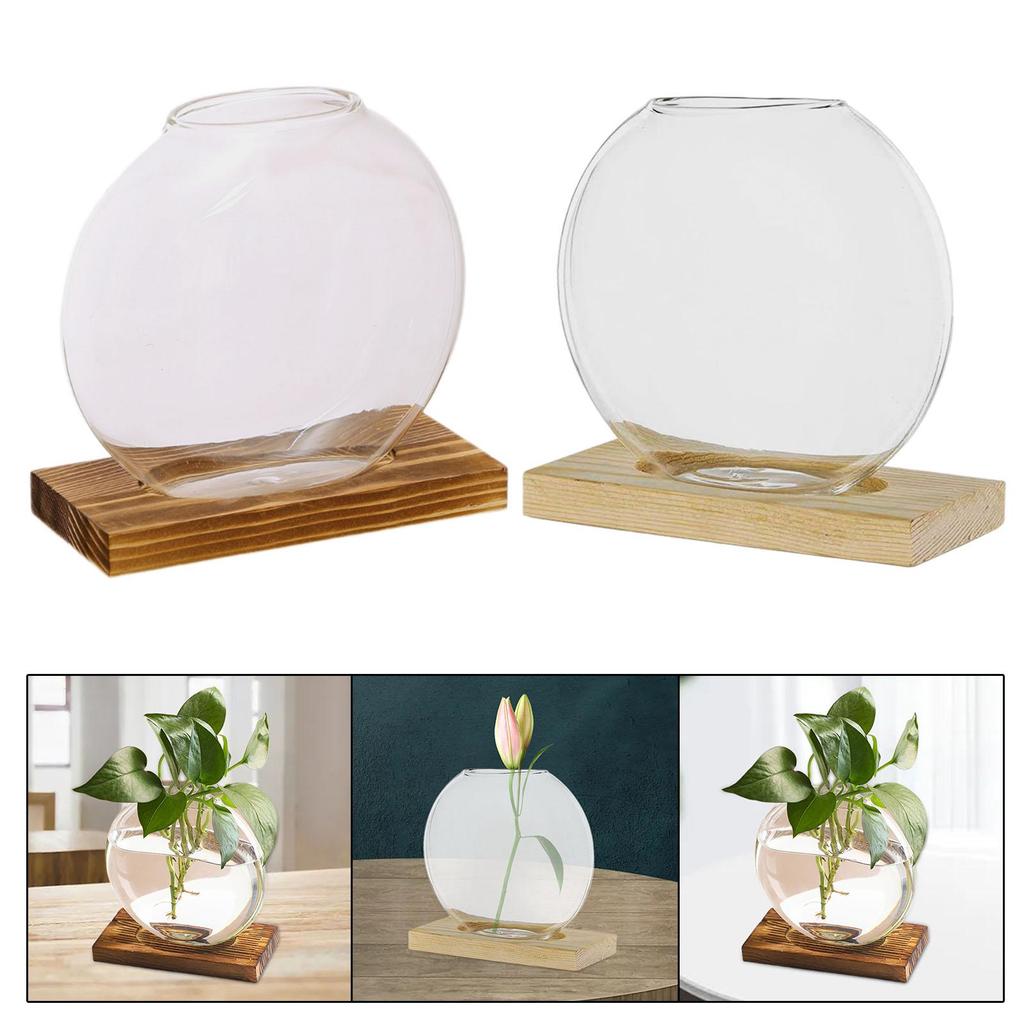Glass Planter Terrarium Plants Propagation Station Transparent Flower Vase for Indoor Plants Office Party Living Room Garden